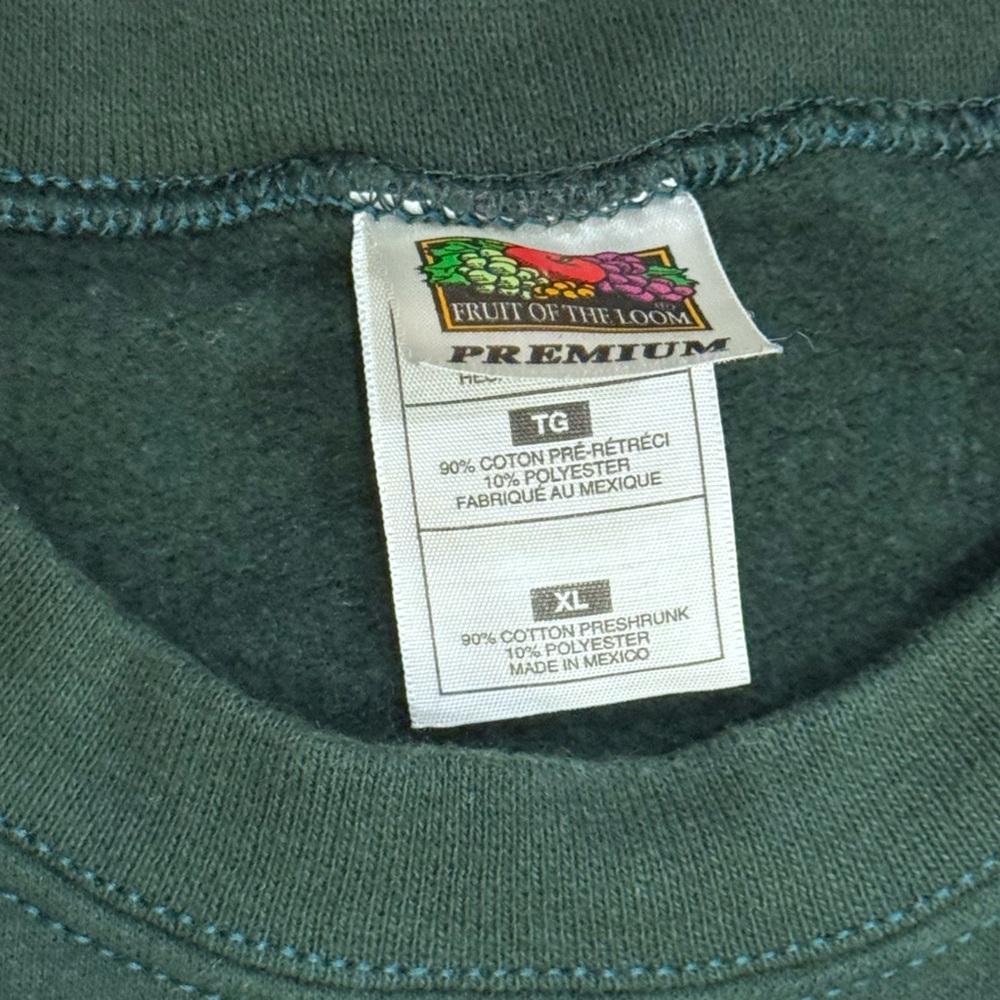 Vintage 90s Dollywood Smoky Mountain Christmas Green crewneck sweatshirt Size XL - Picture 4 of 5